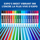 Expo - Marqueurs effaçables à sec - encre à faible odeur - pointe biseautée - noir - Paquet de 8-La pointe biseautée polyvalente permet d’obtenir plusieurs largeurs de traits
