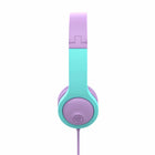 Jlab - Casque d’écoute filaire pliable JBuddies Gen 2 - Rose/Turquoise-Limiteur de volume sécuritaire pour enfants à 85 dB.