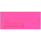 JAM Paper Enveloppes recyclées à fenêtre Brite Hue n° 10 (4,13 x 9,5 po), rose fuchsia, 500/bte-Type de produit : Enveloppes recyclées à fenêtre Brite Hue