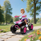 Qaba - Voiture électrique 24V à 2 places pour enfants avec roues à suspension - rose-Siège double spacieux permettant à deux enfants de partager le plaisir et l'aventure 