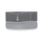 BlueDiamond - Clavier sans fil Ergo avec repose-poignets amovible taille complète, disposition française, gris-Conception ergonomique : Sculpté pour soutenir la courbure naturelle et l’angle de repos de vos bras et poignets, offrant une expérience de frappe confortable