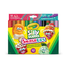 Crayola - Marqueurs à pointe oblique Silly Scents Smash-Ups, jeu de 12-Marqueurs d'art silly scents crayola : 12 marqueurs à pointe oblique aux parfums sucrés!
