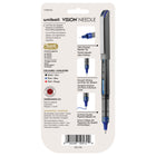 uni-ball - Stylos à bille roulante à aiguille Vision - 0,7 mm - Couleurs Assorties - paquet de 5-Les stylos à pointe fine avec encre de qualité archivistique sont parfaits pour les notes, les listes, les signatures et la tenue de dossiers
