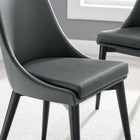 Modway - Viscount Cuir végane Chaise à manger - Gris-Rembourrage en cuir végane