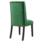 Modway - Baron Performance Velvet Chaises de salle à manger Ensemble de 2 - Émeraude-Assemblée requise