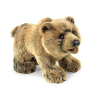 Folkmanis - Ours Grizzly Marionnette -Particularité : bouche mobile