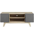 Modway - Tread 47 po Meuble TV, Gris naturel-Construction durable en panneaux de particules