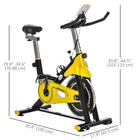Soozier - Vélo D’Exercice Stationnaire - Vélo De Cardio D’Intérieur Avec Entraînement Par Courroie Et Résistance Réglable-Équipé d’un régulateur de résistance à variation continue pour différents niveaux d’intensité    