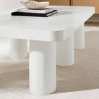 Modway - Cleo 54 po Rectangulaire Table basse - Blanc-Coins arrondis