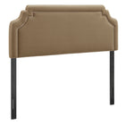 Modway - Magnolia Taille Velvet Performance Résistant aux Taches Tête de lit King Size - Taupe-Rembourrage en cuir végane