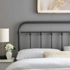 Modway - Sage Métal Tête de lit King, Gris-Style de ferme moderne