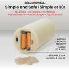 Bell+Howell - Bougies sans flamme multicoloures Candle Brights à piles avec télécommande - Paquet de 3-Effet scintillement: crée un effet bougie réaliste sans flamme, idéal pour cheminée, étagères, tables de nuit et tables décorées