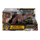 Mattel - Assortiment de Jurassic World Saga rugissement féroce-Attaque et rugissement ! Utilisez le bouton pour déclencher des rugissements féroces, une attaque avec les cornes et des effets lumineux ambrés spectaculaires. Ce jouet « Wild Roar » encourage le jeu actif et l'imagination