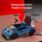 Gyrocopters - Voiture électrique pour enfants sous licence Lamborghini - Double moteur 12 V - Avec musique et télécommande - Bleu-8