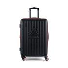 Reebok - Valise à roulettes pivotantes à coque rigide 26 po Hoop - Noir-Poignée télescopique ergonomique pour confort et durabilité, avec hauteurs réglables sur plusieurs niveaux et poignées supérieures et latérales renforcées