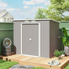 Outsunny - Abri de jardin adossé 7 pi x 4 pi avec kit de fondation-Aérations pour garder l'intérieur de l'abri métallique frais et aéré  

