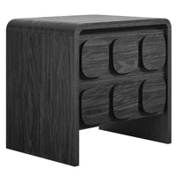 Modway - Toscana 2 tiroirs Table de chevet, Noir-Table d’appoint polyvalente avec rangement