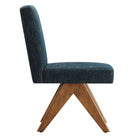 Modway - Lyra Tissu Fauteuil d’appoint de la salle à manger Ensemble de 2 - Azure Fabric-Assemblée requise