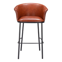 Zuo - Garston Tabouret de bar - Brun-Rembourrage moelleux et confortable