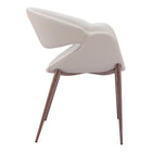 Zuo - Limay Chaise de salle à manger - Beige/Noyer - Ensemble de 2-Garantie limitée de 3 ans