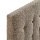 Modway - Lily Rembourré Tête de lit Queen size, Taupe-Assemblée requise