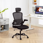 HOMCOM - Chaise de bureau ergonomique avec soutien lombaire 4d - noir-Hauteur d'assise et fonction d'inclinaison réglables pour un confort optimal 