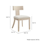 Modway - Peregrine Bois et tissu rembourrés Chaises de salle à manger Ensemble de 2 - Ivoire naturel tissé à bruyère-Conception à dos courbé