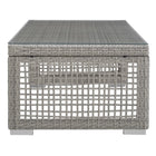 Modway - Aura Rotin Terrasse extérieure Table basse - Gris-Résistants à l’eau et aux UV
