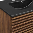 Modway - Render 30" Vanette de salle de bain - Noir noyer-Trous centraux de 8"