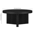 Hudson&Canal - Table basse ron Holm 32" L - Grain noir-9