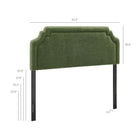 Modway - Magnolia Tissu rembourré Tête de lit Queen size - Feuillage-Tête de lit capitonnée Queen size