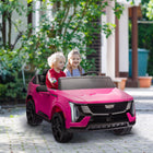 Qaba - Voiture RC à chevaucher 2 places 12V 10A Cadillac Escalade sous licence - rose-Klaxon fonctionnel et phares LED pour une expérience de conduite immersive 