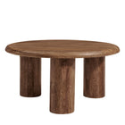 Modway - Mavina Manche Bois de manguier Table basse - Noyer-Bois massif de manguier