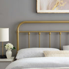 Modway - Sage Métal Tête de lit King, Or-Style de ferme moderne