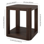 Hudson&Canal - Table d'appoint carrée Stellan 50 cm de large - Brun aulne-9