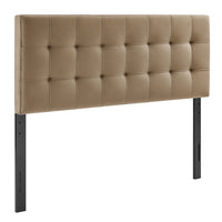 Modway - Lily Velours de performance résistant aux taches Tête de lit Queen size, Taupe-Sellerie en velours Performance résistante aux taches