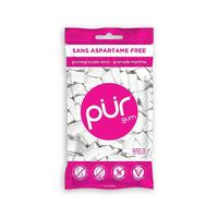 PUR - Gum Sachet de gomme à mâcher sans sucre, menthe pomegranate, 77 g-Gomme à mâcher à la menthe pomegranate