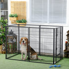 PawHut - Parc à chiens robuste 6 panneaux pour chiens S/M/L - 59 po x 40 po -Fabriqué en fils d’acier et tuyaux galvanisés pour plus de stabilité