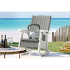 Suncast - Chaise berçante avec rangement - Gris colombe/Cube de glace-Construction durable à parois multiples pour plus de solidité et de stabilité.