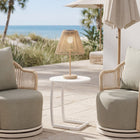 Zuo - Noga Table d’appoint - Blanc-Dimensions: 19,7 po L x 19,7 po L x 24,2 po H