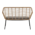 Manhattan Comfort - Ensemble de conversation moderne Antibes pour patio, 4 personnes, avec table basse - beige et gris - ensemble de 4-Assemblage à domicile requis Tout le matériel inclus
