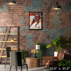 Nathan MacKinnon Colorado Avalanche Skating with Puck sur toile - Toile encadree - 22" x 31"-Sous licence officielle de la LNH et de l'AJLNH