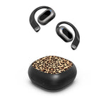 MyBat - Écouteurs Bluetooth Design Lab OpenEar noir et imprimé léopard élégants et confortables pour les modes de vie actifs-Oreille ouverte pour rester conscient de votre environnement tout en écoutant de la musique
