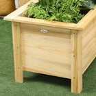 Outsunny - Jardin surélevé - 47,2 po L x 47,2 po l x 19,7 po H - naturel-Offre suffisamment d’espace pour placer ou planter vos plantes 