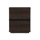 Manhattan Comfort - Ensemble de 2 tables de chevet modernes Evelyn 20" à 1 tiroir - Marron-Assemblage à domicile requis Tout le matériel inclus