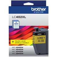 Brother - LC402 INKvestment Tank Cartouche d'encre jaune à rendement standard-Rendement jusqu'à 550 pages par cartouche à rendement standard