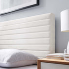 Modway - Tranquil Chenal Touffé Tête de lit King/King de Californie, Blanc-Tissu résistant aux taches