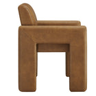 Modway - Daven Cuir végane Fauteuil à manger - Canyon-Assemblée requise