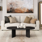Hudson&Canal - Table basse ovale Alma 48 po de largeur - Grain noir-Nettoyer avec un chiffon doux et sec, sans produits chimiques agressifs ni produits de nettoyage abrasifs