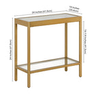 Hudson&Canal - Table d'appoint rectangulaire Alexis (61 cm) - Laiton-9